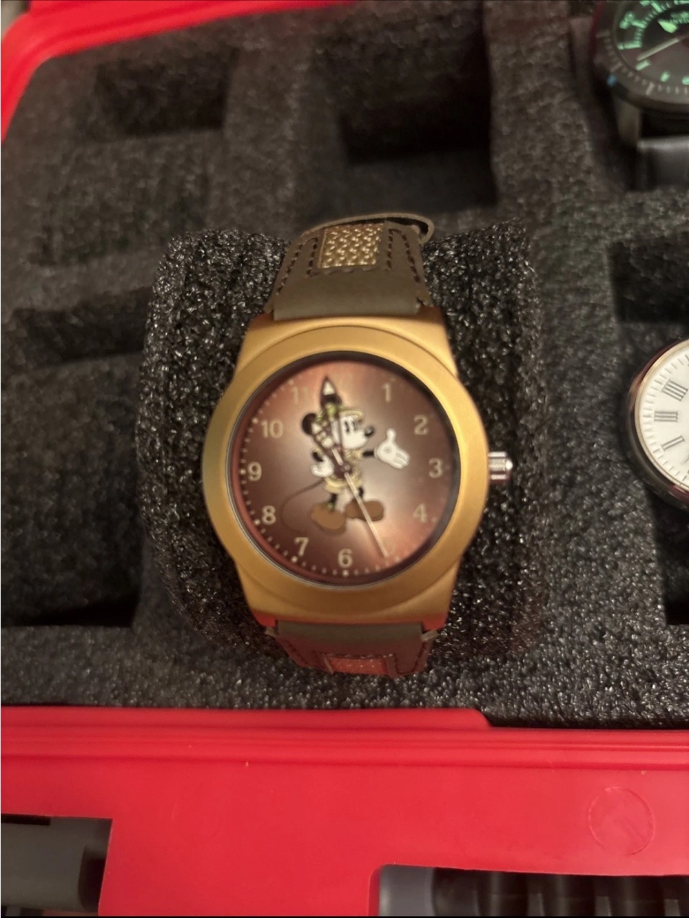 Mens Military Mickey Mouse Safari Men's Watch (will need new battery)